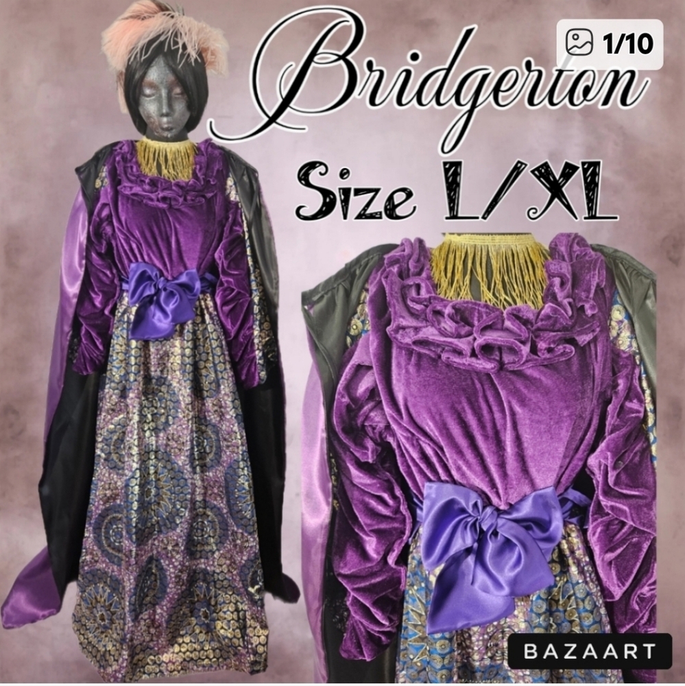 Halloween Costume Bridgerton Character Cosplay Costume Size L/XL - Picture 11 of 11